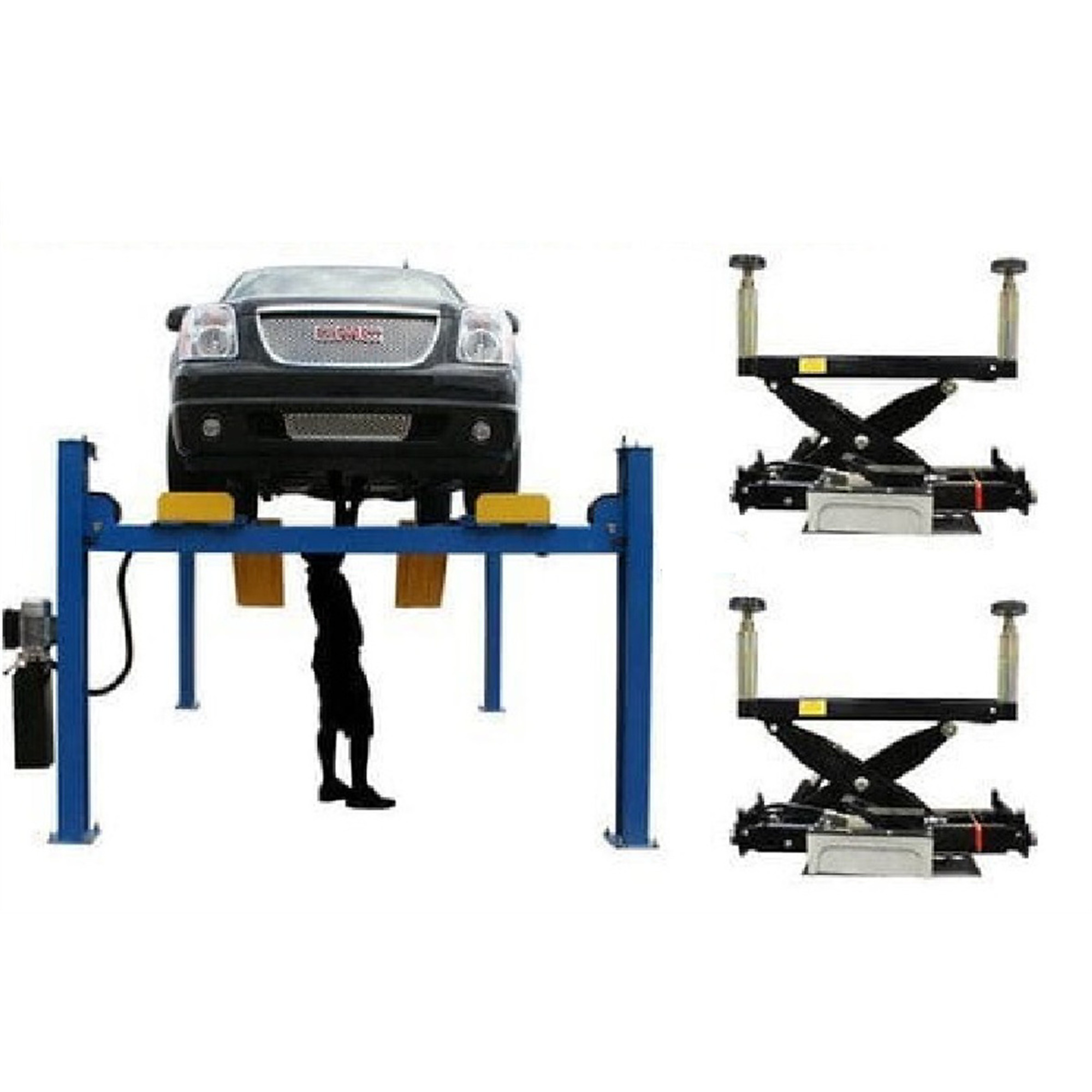 Atlas Automotive Equipment Alignment Lift with RJ8 Rolling Jacks Combo — 14000-Lb. Capacity, Model# ATEATTD-414A-COMBO-FPD
